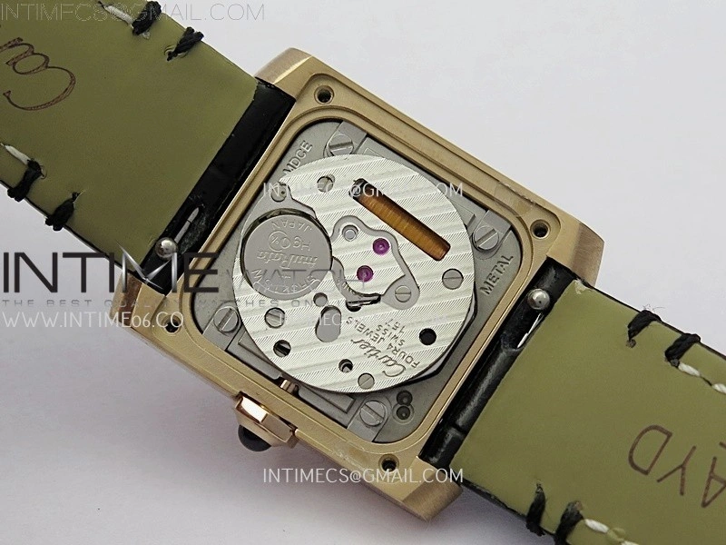 Tank Francaise Ladies 21.2mm RG 8848F 1:1 Best Edition Silver Dial on Black Leather Strap Ronda Quartz V2